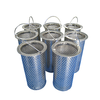 Basket filter element strainer