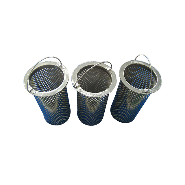 Basket filter element strainer